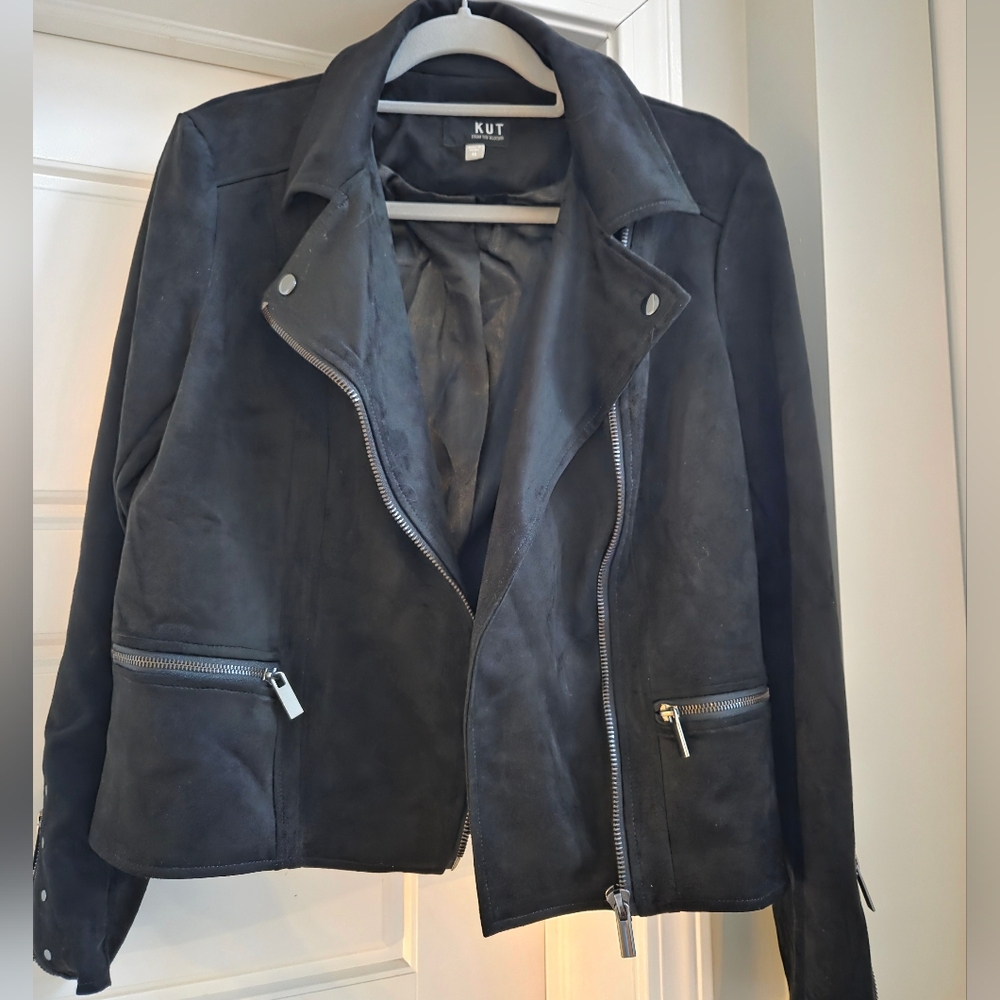 Kut from the Kloth Black Faux Suede Jacket - Picture 2 of 11